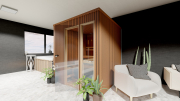Produkt: Prosklená cedrová sauna 200x200cm (1)