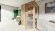 Produkt: Prosklená smrková sauna 150x150cm (5)