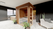 Produkt: Prosklená cedrová sauna 200x200cm - typ 2 (1)